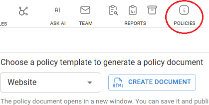 Policy generation